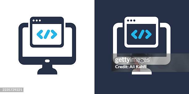 software development glyph solid icon. solid icon that can be applied anywhere, simple, pixel perfect and modern style. - saas stock illustrations