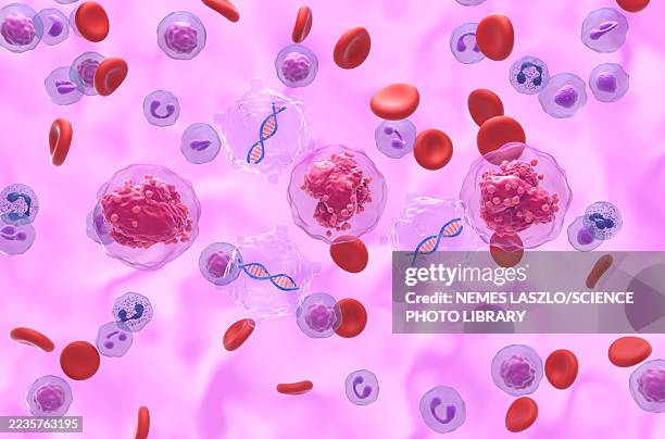 gene therapy for acute lymphoblastic leukemia, conceptual illustration - stem cells stock illustrations