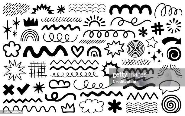 hand drawn design elements - hatching texture stock illustrations