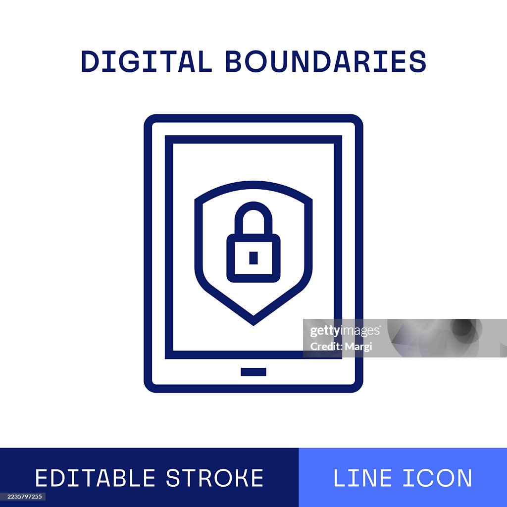Digital Boundaries Single Line Icon