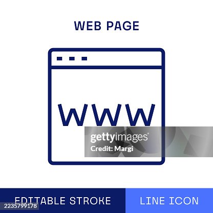 Web Page Single Line Icon Web Page Single Line Icon