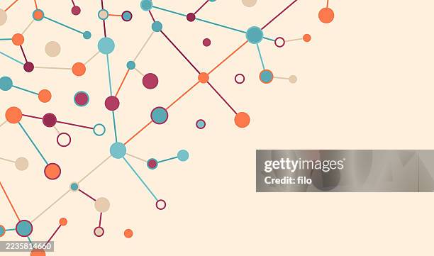 artificial intelligence ai tech connections abstract background - av node stock illustrations