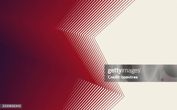 red broken lines thick change smooth gradient transition to thin background - modern architecture background stock illustrations