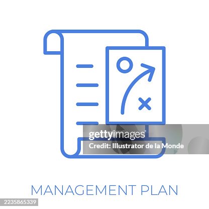 Management Plan Editable Stroke Vector Illustration Management Plan Editable Stroke Vector Illustration