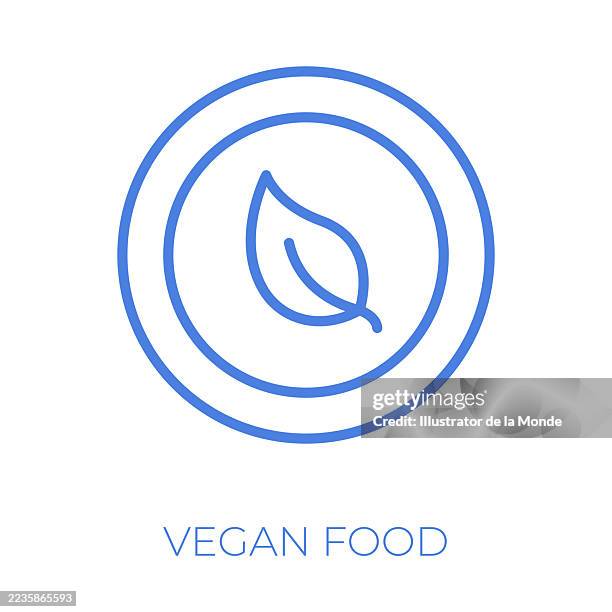 vegan food editable stroke vector illustration - vegan food stock illustrations