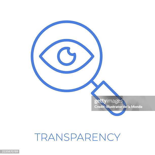 transparency editable stroke vector illustration - transparency icon stock illustrations