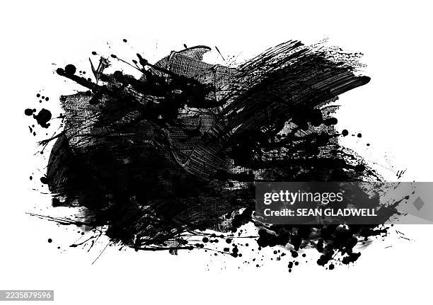 black paint splashes - ink blots stock pictures, royalty-free photos & images
