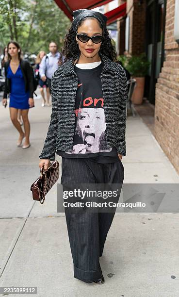 Actress Tessa Thompson is seen on September 16, 2025 in New York City.