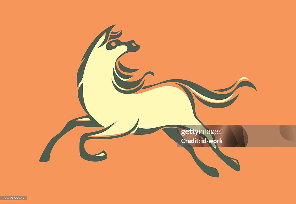 Caballo corriendo símbolo