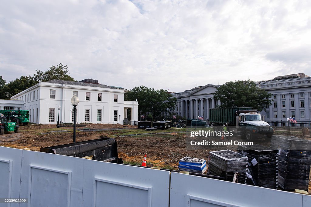 Construction Continues On White House Ballroom