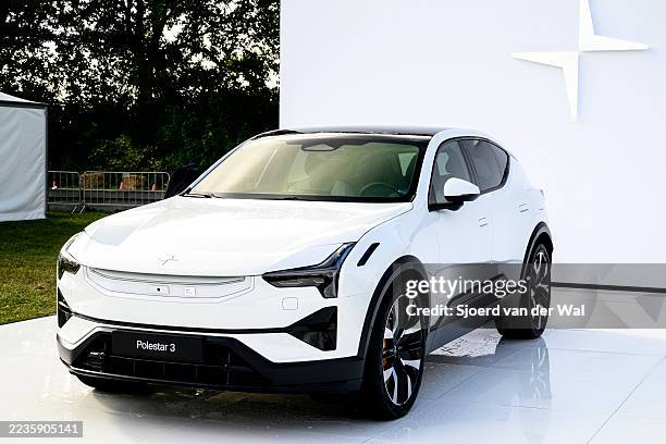 Polestar 3 battery electric mid-size luxury crossover SUV on display during the 2025 Wheels at Mariënwaerdt car show on September 13 in Beesd, The...