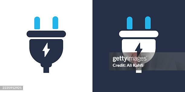 electric plug glyph solid icon. solid icon that can be applied anywhere, simple, pixel perfect and modern style. - electrical plug stock illustrations