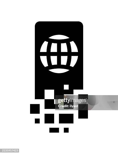 digital transformation icon for smart phone - application programming interface stock illustrations
