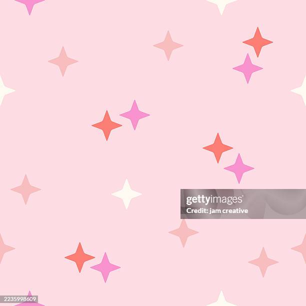 ilustrações de stock, clip art, desenhos animados e ícones de sweet mid-century celebration pattern, pink mix, seamless - confeito colorido para bolos