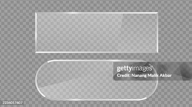 realistic clear flat glass, window, or mirror with transparent background - rectangle plate stock illustrations