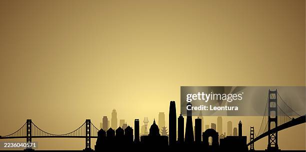san fransisco (alle gebäude sind komplett und beweglich) - san francisco stock-grafiken, -clipart, -cartoons und -symbole