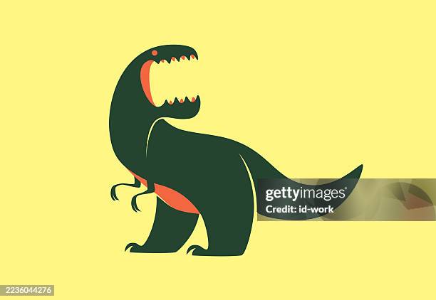 angry dinosaur icon - stalker stock illustrations
