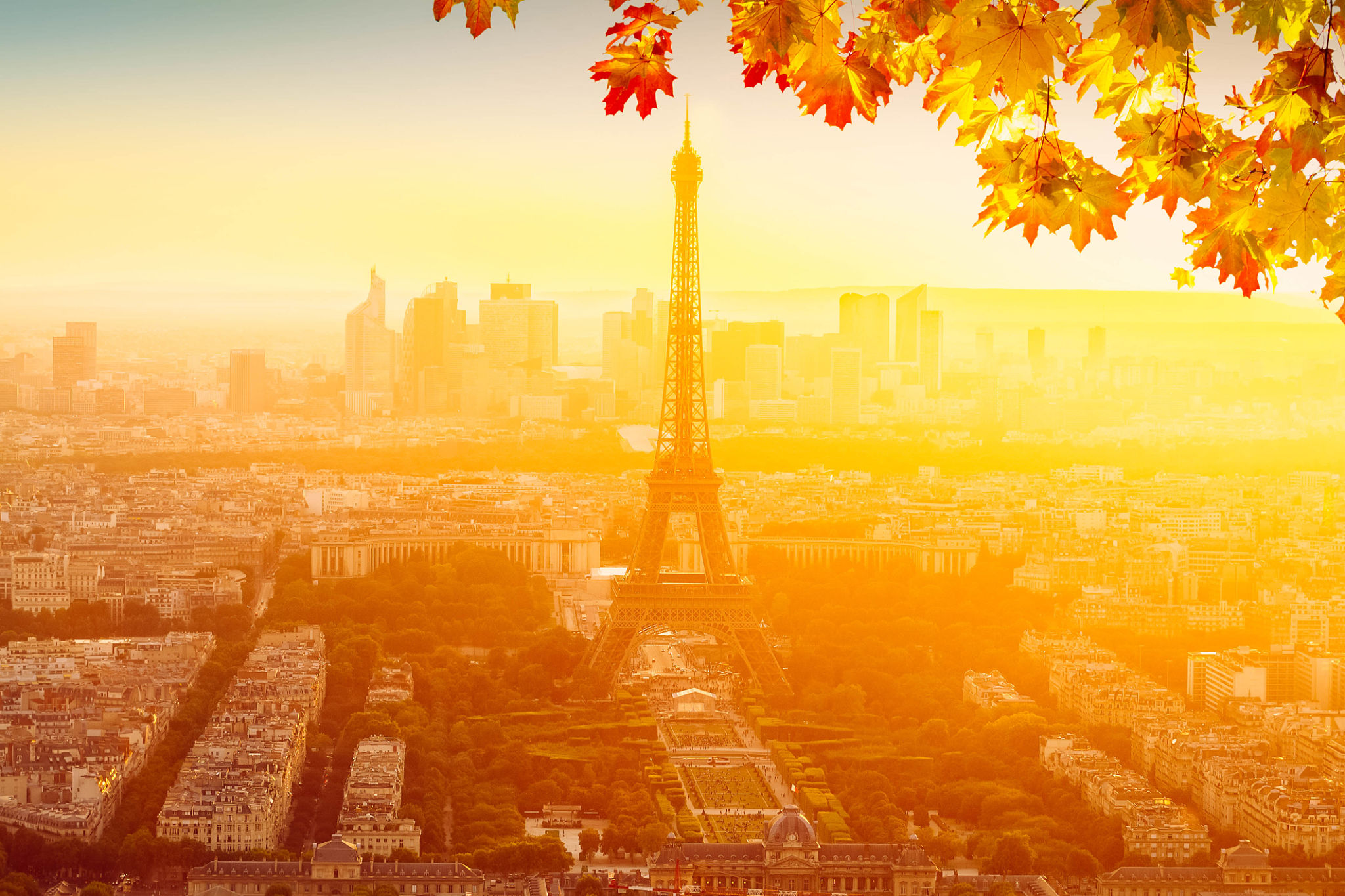 romantic city skyline