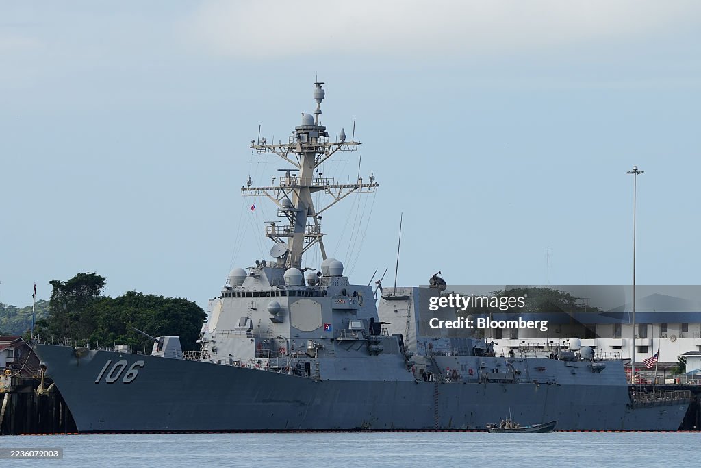 US Warship Docked In Panama After Trump Said Military Hit Third Drug Boat From Venezuela