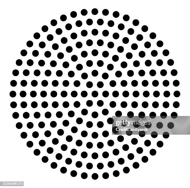 abstract black dot circle pattern - meat grinder stock illustrations