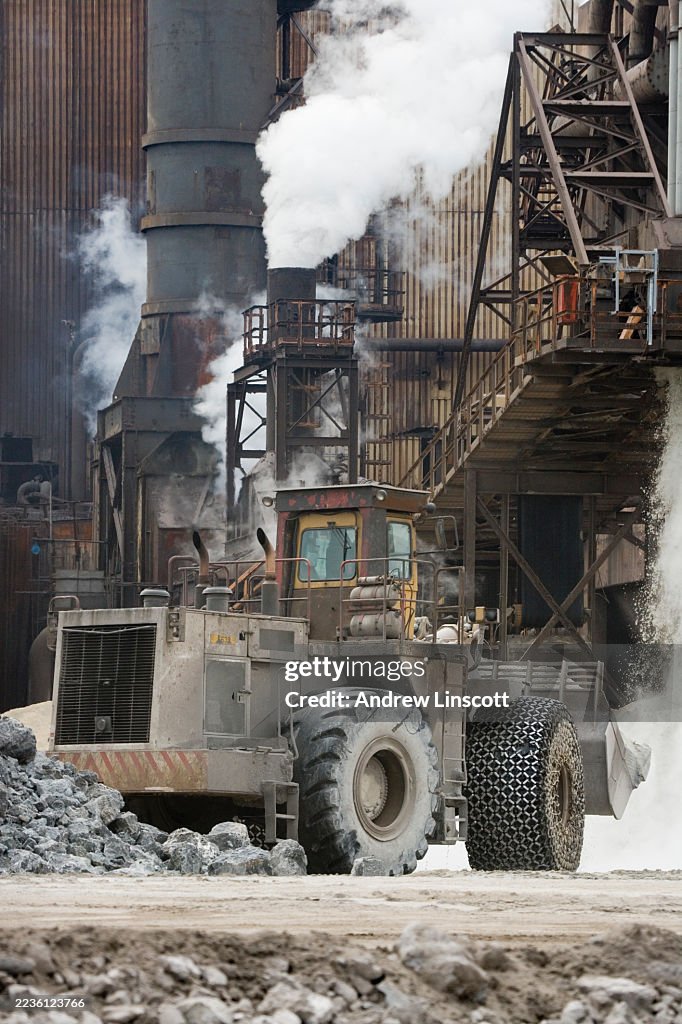 Heavy loader vehicle at Redcar Steelworks