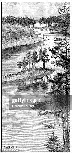 finland - waterfront park stock illustrations