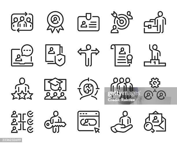ilustraciones, imágenes clip art, dibujos animados e iconos de stock de recursos humanos - iconos de línea - problemas de parejas