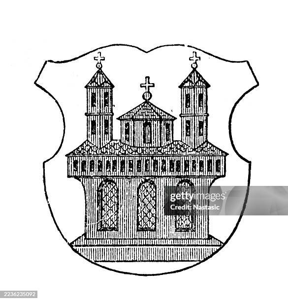 coat of arms germany, speyer, - berlin cathedral stock illustrations