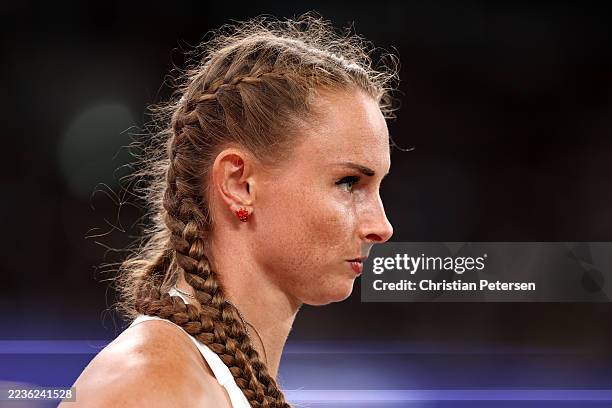 Andrea Zelezna of Team Czechia looks on during the Women's Javelin Throw Qualification on day seven of the World Athletics Championships Tokyo 2025...