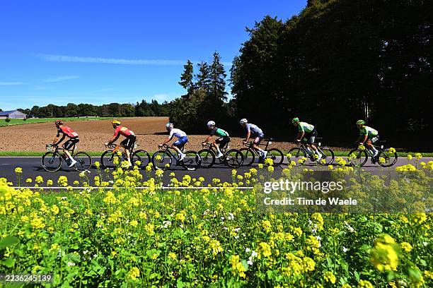 Silvan Dillier of Switzerland and Team Alpecin - Deceuninck, Simon Guglielmi of France and Team Arkea - B&B Hotels, Thomas Gachignard of France and...