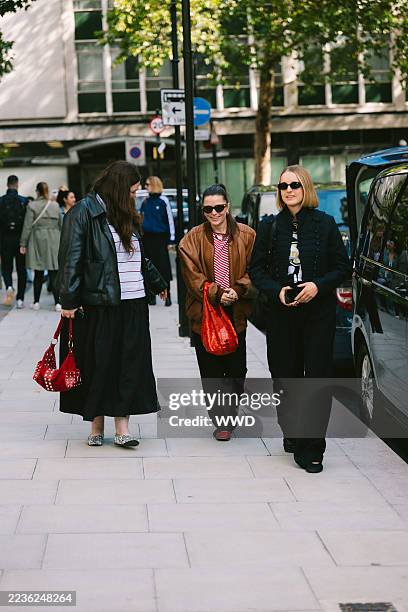 Streetstyle during London RTW Spring Fashion Week 2026 on September 21, 2025 in London, United Kingdom.