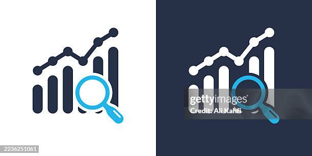 data analytics glyph solid icon. solid icon that can be applied anywhere, simple, pixel perfect and modern style. - looking backwards stock illustrations
