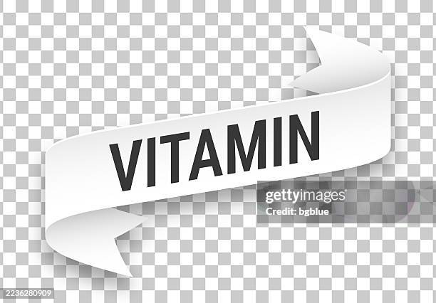 vitamin - 3d banner on transparent background - vitamin e stock illustrations