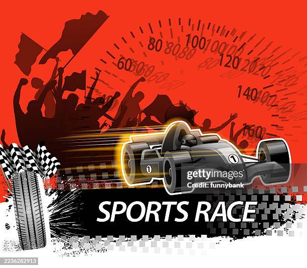 speed day - auto racing stock illustrations
