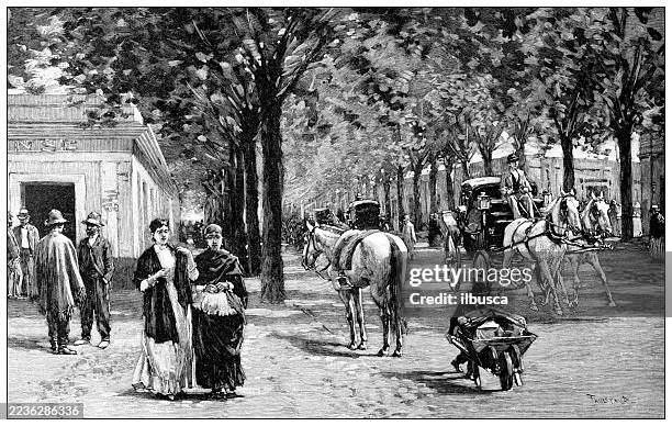 argentina, calle general, san martin - argentinian ethnicity stock illustrations