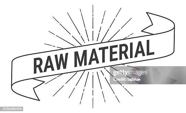raw material - banner with sunbursts on white background - raw materials stock illustrations