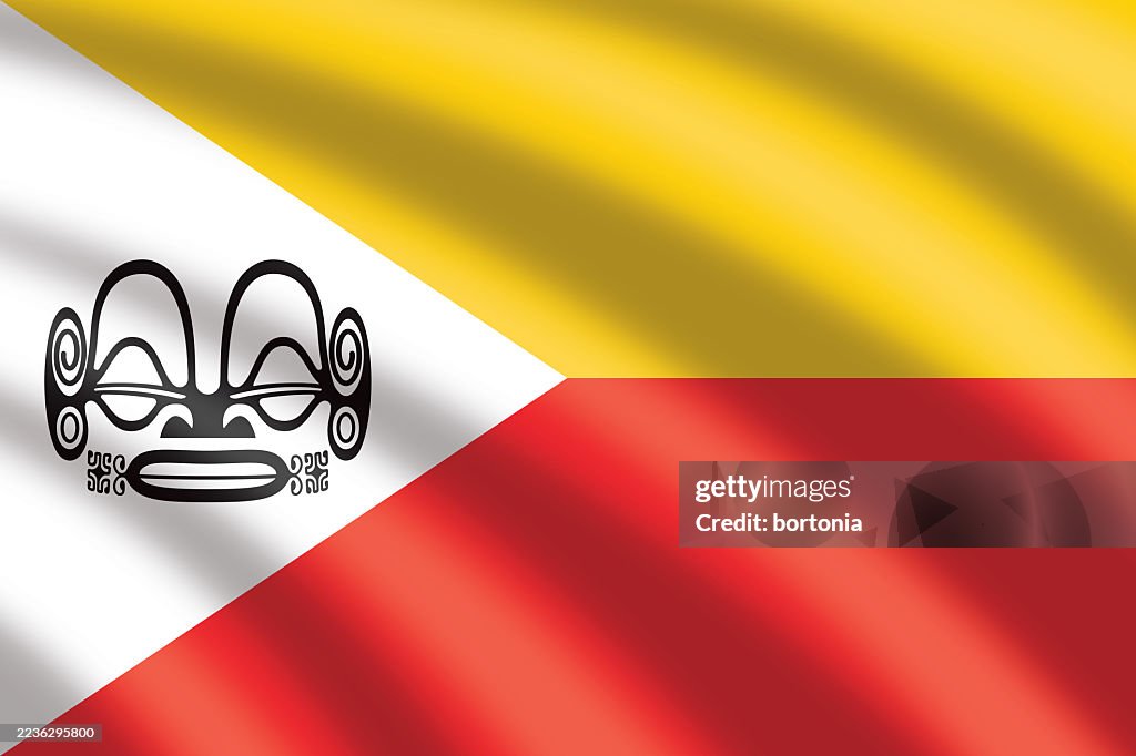 Marquesas Islands Rippling Flying Oceania Flag