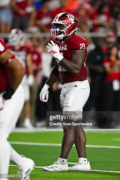 Indiana Hoosiers LB Rolijah Hardy during a college football game between the Illinois Fighting Illini and Indiana Hoosiersi on September 20, 2025 at...