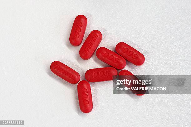 In this photo illustration, Tylenol caplets are displayed, in Los Angeles, California, on September 22, 2025. US President Donald Trump on September...