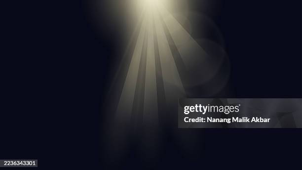 yellow sunlight or flare light with transparent background - flashlight dark stock illustrations