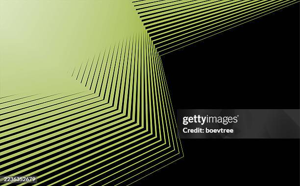 green gradient broken lines thick change smooth transition to thin on black background - pursed lips stock illustrations
