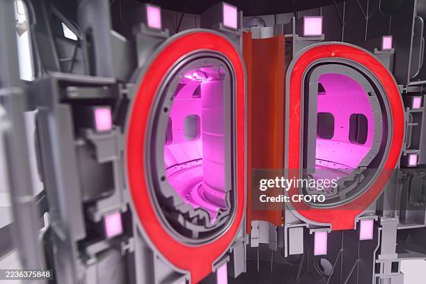 Controllable nuclear fusion reactor model captured at The 25th China International Industry Fair in Shanghai, China on September 23, 2025.
