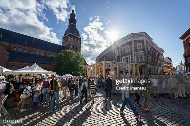 city festival in riga, latvia - riga stock pictures, royalty-free photos & images