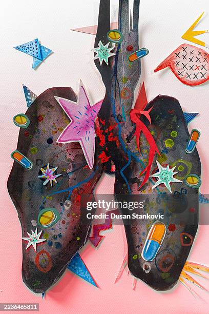 ilustrações de stock, clip art, desenhos animados e ícones de respiratory illness - organismo acidófilo