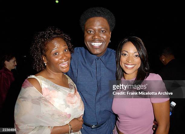 Bernie Mac with wife Rhonda and TV wife Kaleeta Smith at the "Bernie Mac Show" season premiere party at Reign restaurant in Beverly Hills, Ca.,...