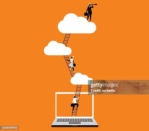 networking - accountant computer stock illustrations