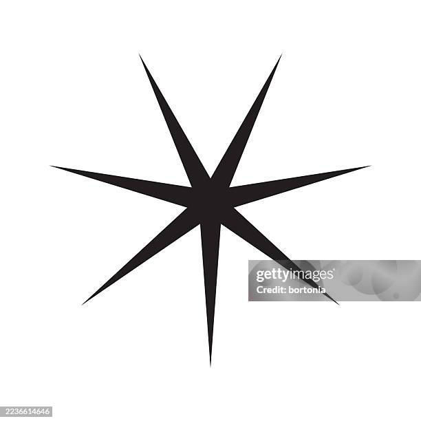 schwarzes stern-symbol - spark-logo-icon stock-grafiken, -clipart, -cartoons und -symbole
