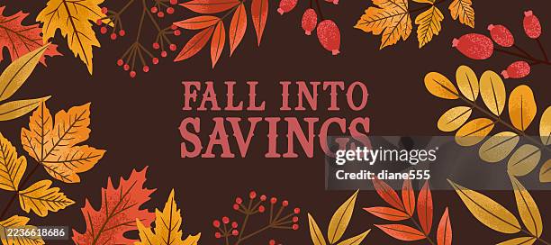 autumn banner template with copy space - fall leaf stock illustrations