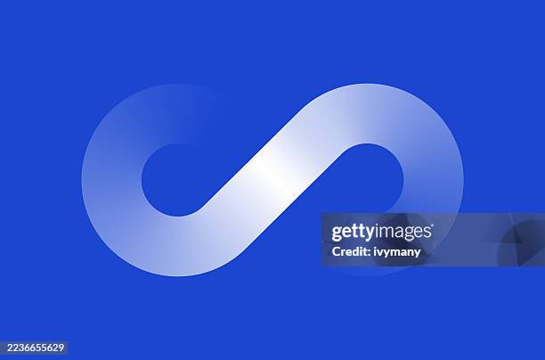 ilustraciones, imágenes clip art, dibujos animados e iconos de stock de patrón de signo de bucle infinito degradado de remolino azul - infinito