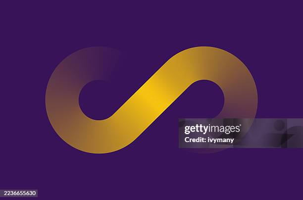 ilustraciones, imágenes clip art, dibujos animados e iconos de stock de patrón de signo de bucle infinito degradado de remolino amarillo - infinito